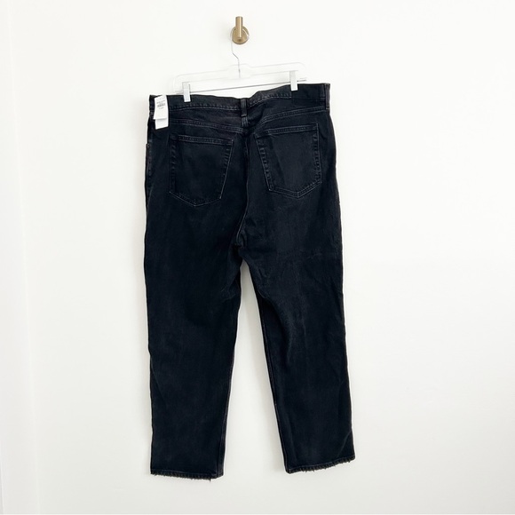 NEW Abercrombie The 90s Straight Ultra High Rise Black Jeans Size 34 Short - Picture 8 of 11